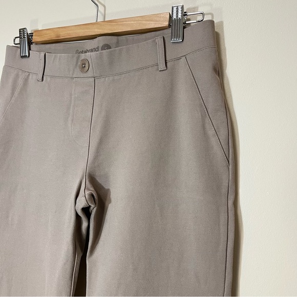 BetaBrand Classic Bootcut Dress Pant Yoga Pant Tan Khaki Twill Size Small - Picture 2 of 11
